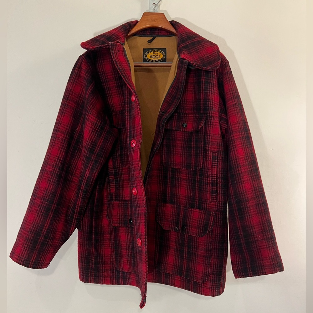 Vintage Woolrich plaid coat.